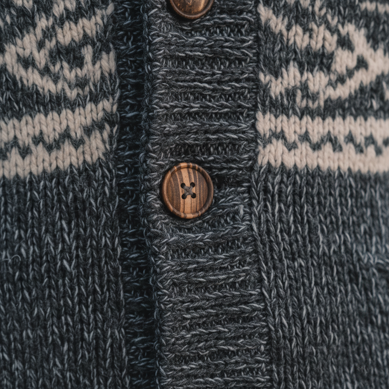 Men's Winter Vintage Knitted Jacquard Cotton Cardigan MTA1606J8P
