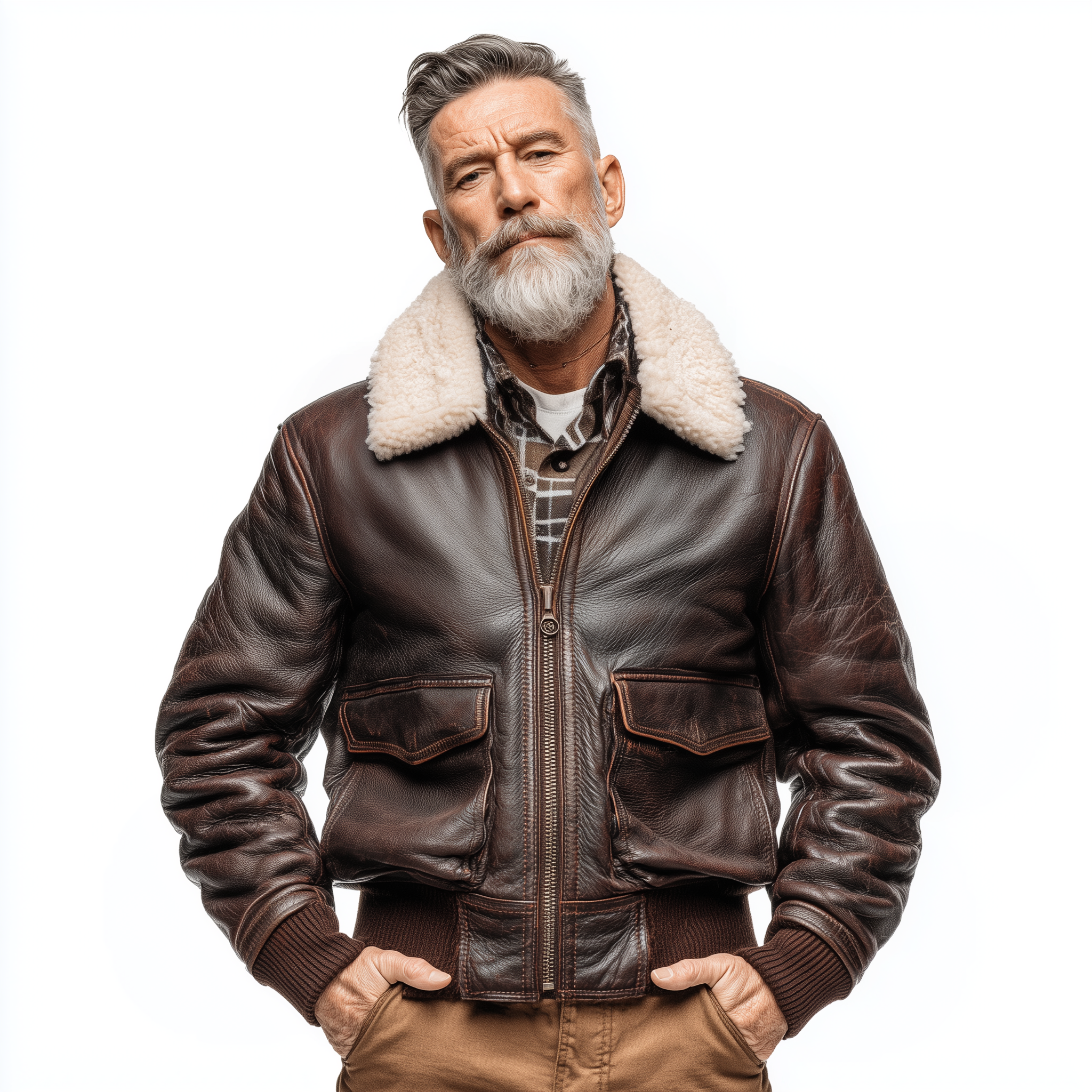 Men's Classic Retro Western Tough Style Detachable Fur Collar Zipper PU Leather Jacket MTA0901J7K