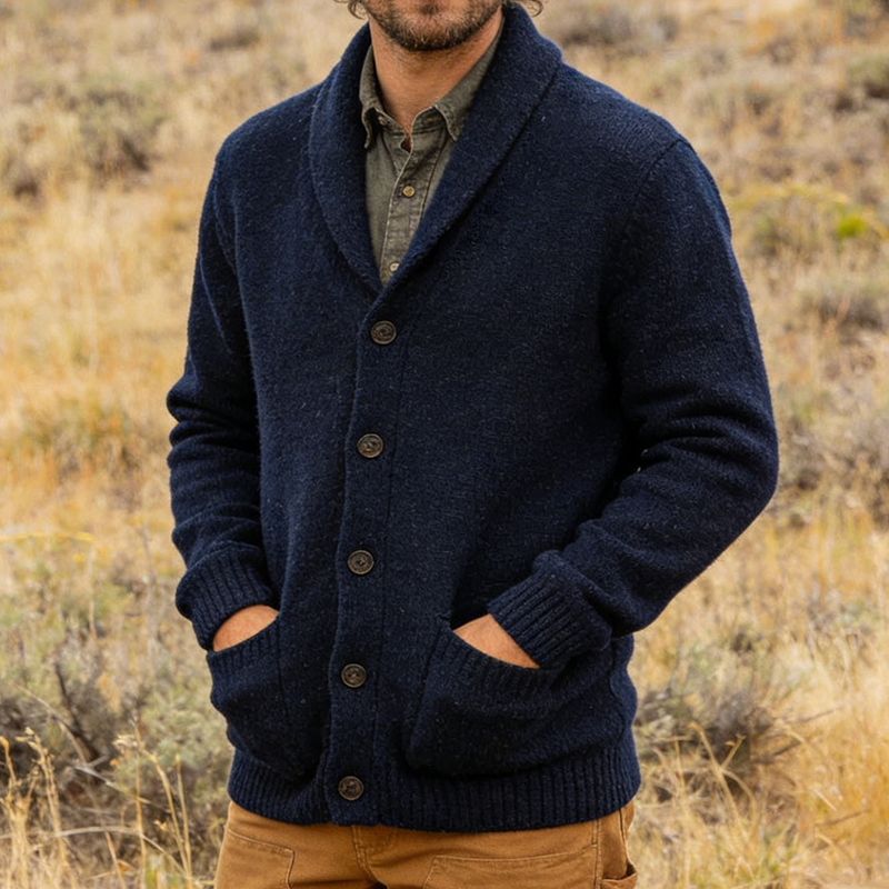 Men's Retro Casual Knitted Sweater Button Cardigan MTA1287L4TO