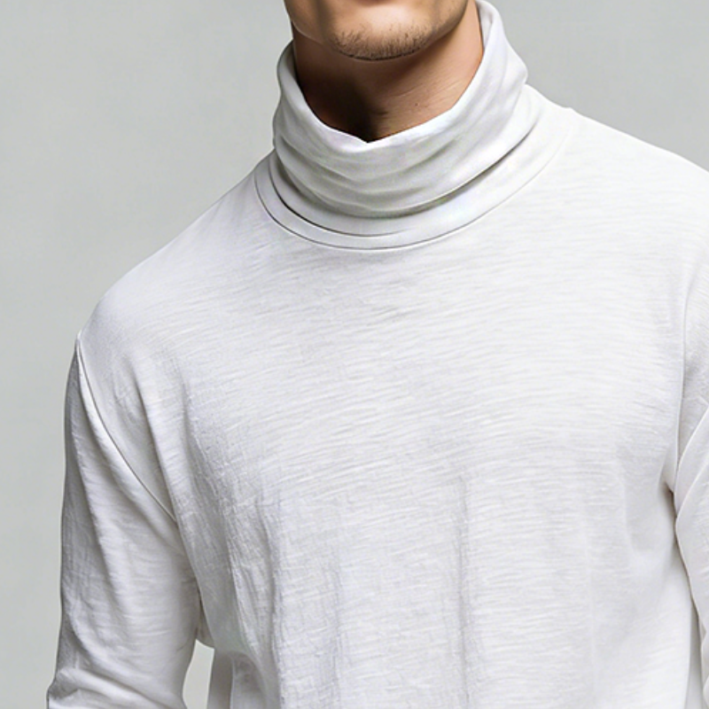 Men's Retro Casual High-Neck Long-Sleeve T-Shirt MTZ0565B3TO