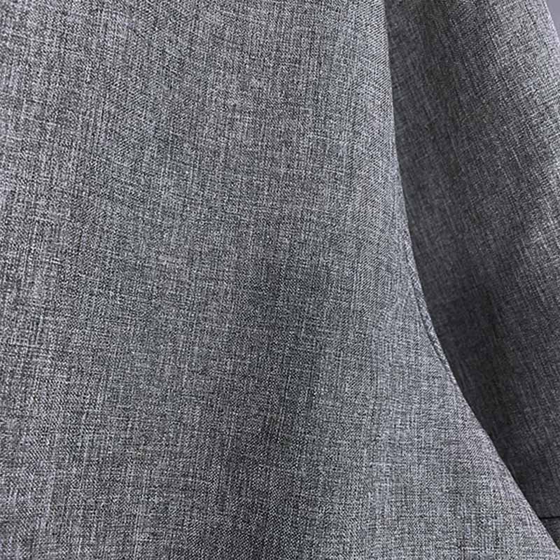 Men's Solid Color Lapel Cotton Linen Short Sleeve Shirt 82339241X