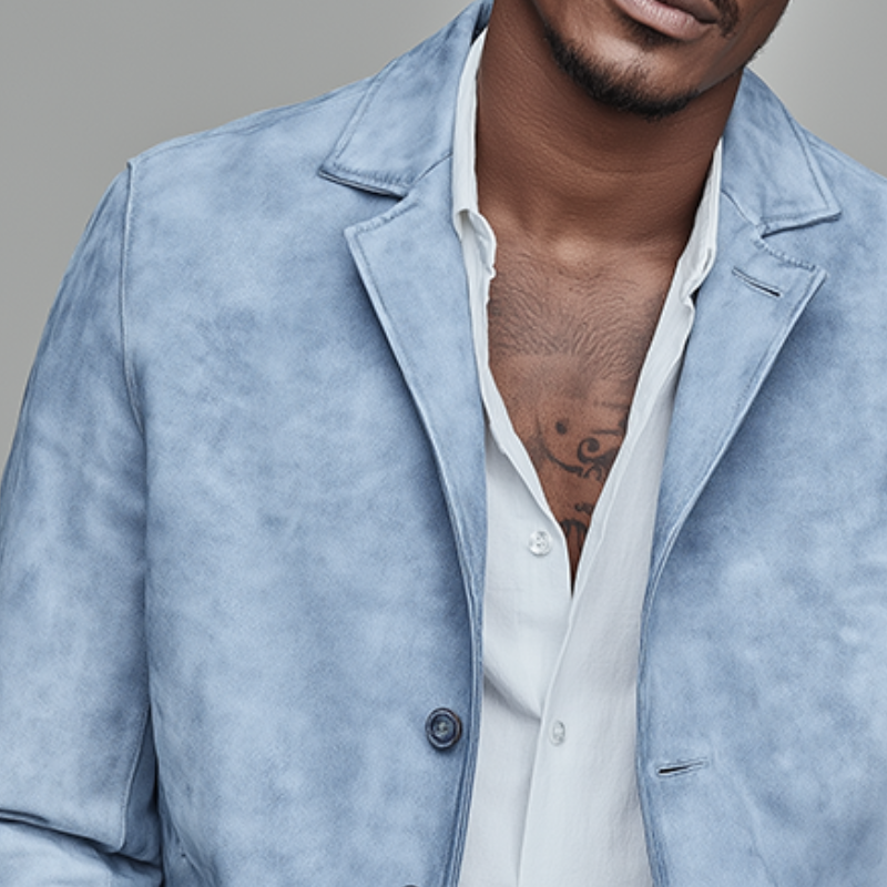 Men's Retro Casual Faux Leather Lapel Jacket MTA2902J2TO