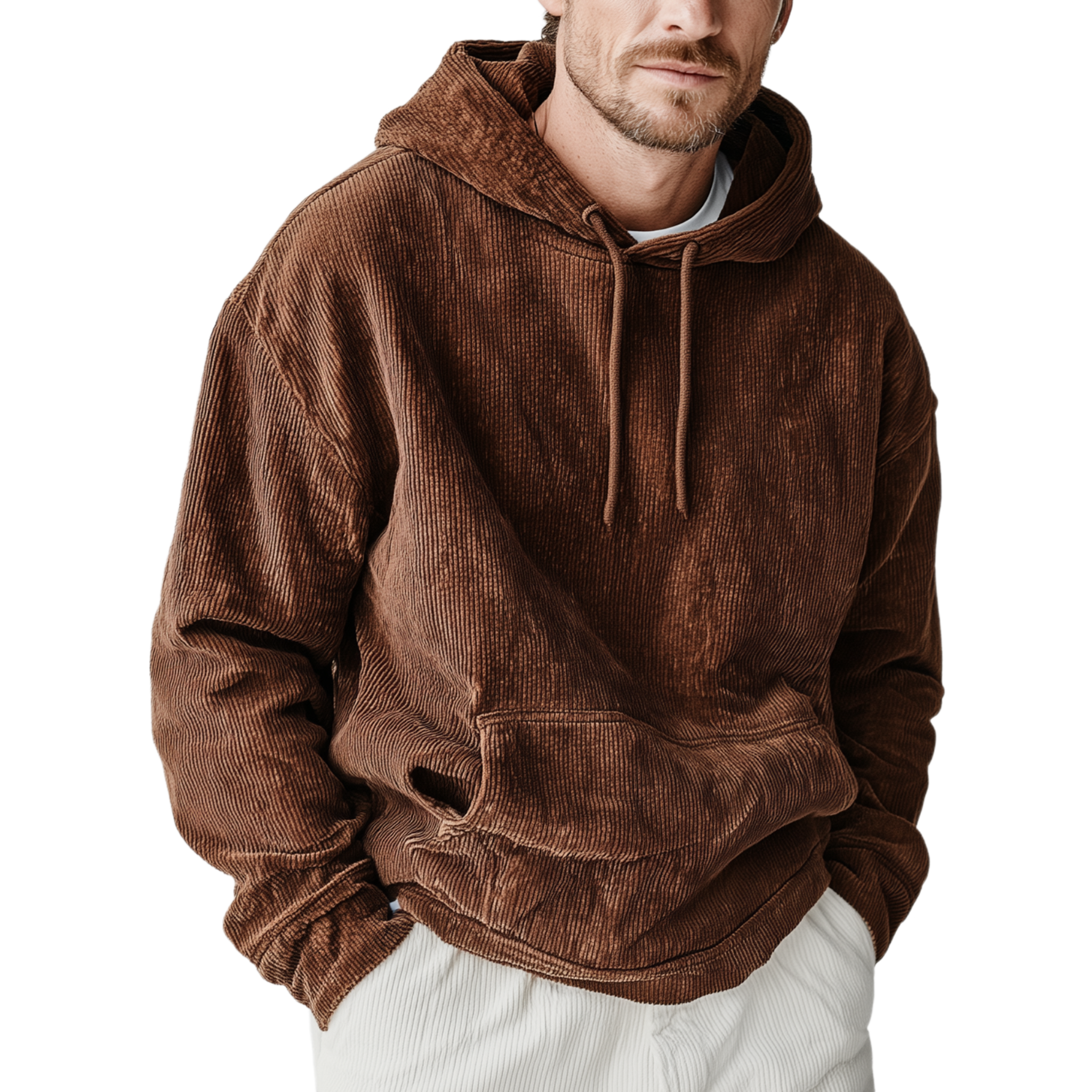 Men's Classic Casual Corduroy Loose Hoodie MTA1305J1K