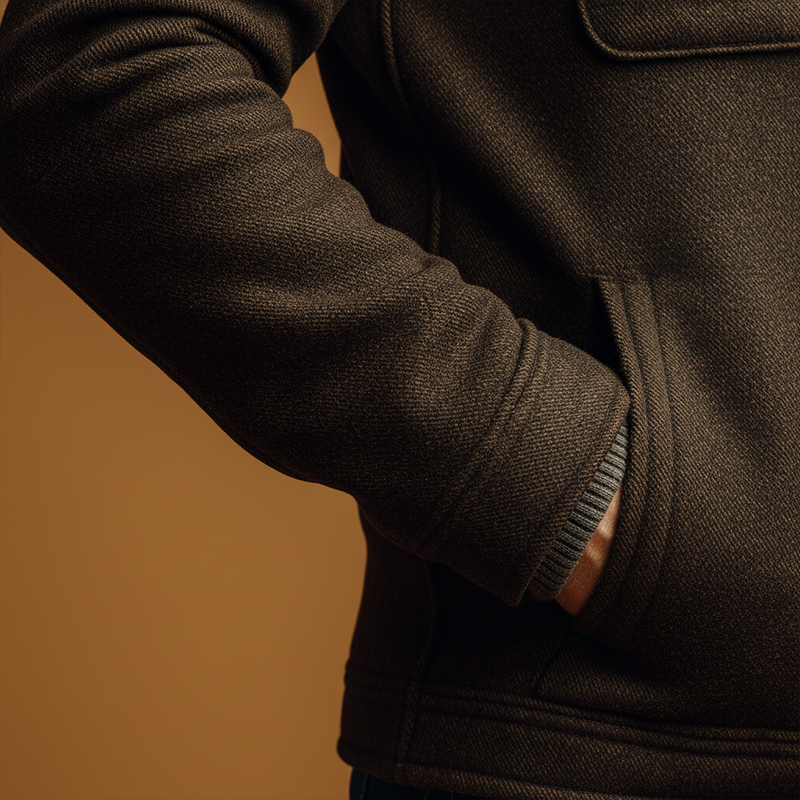 Men's Winter Vintage Herringbone Faux Wool Jacket MTA2788J8P