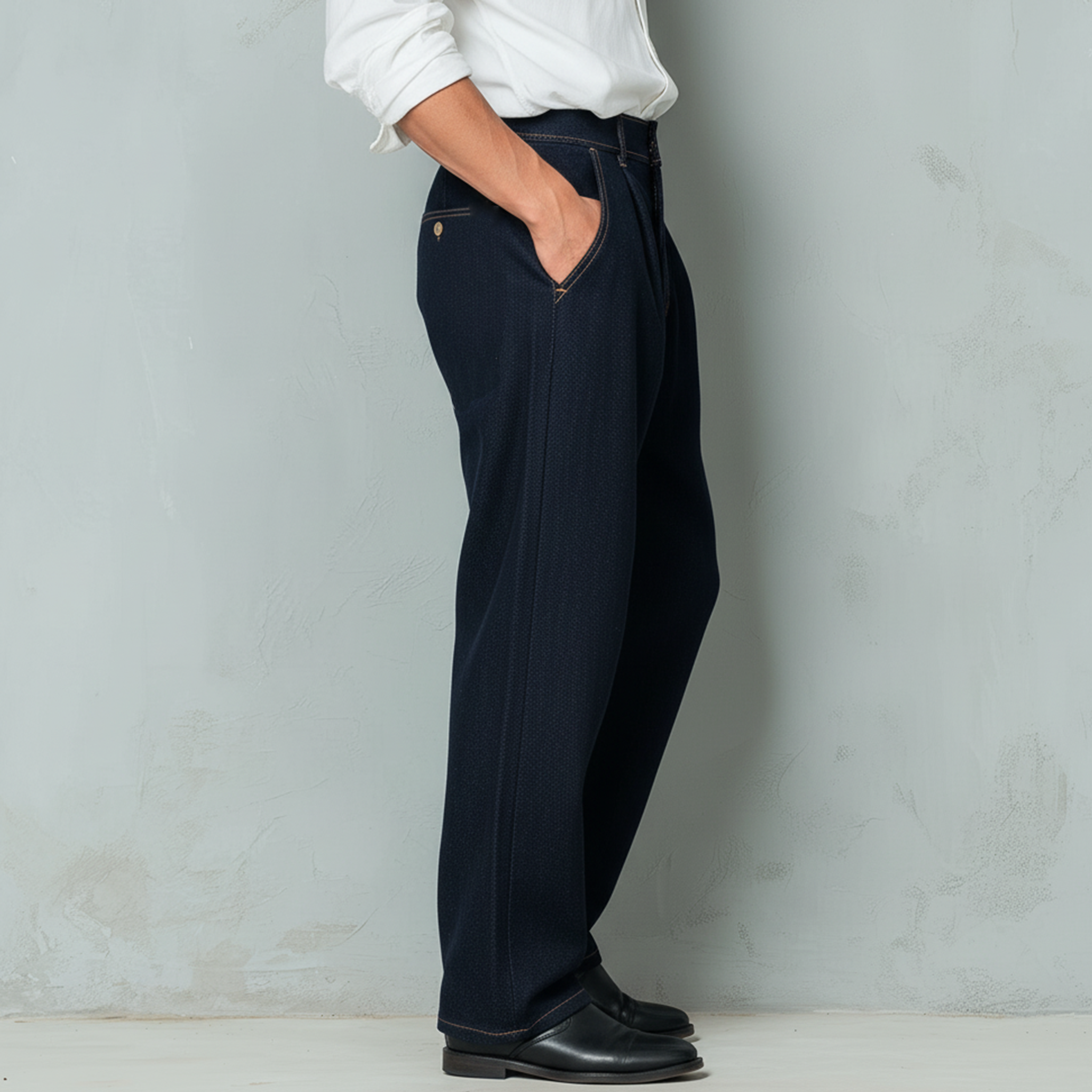 Men's Casual And Business Retro Blue Jeans MTA2964J7K