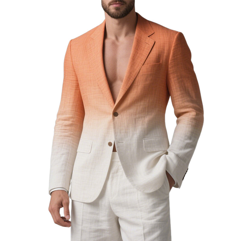 Men's Gradient Printed Casual Blazer MTA2907D2X