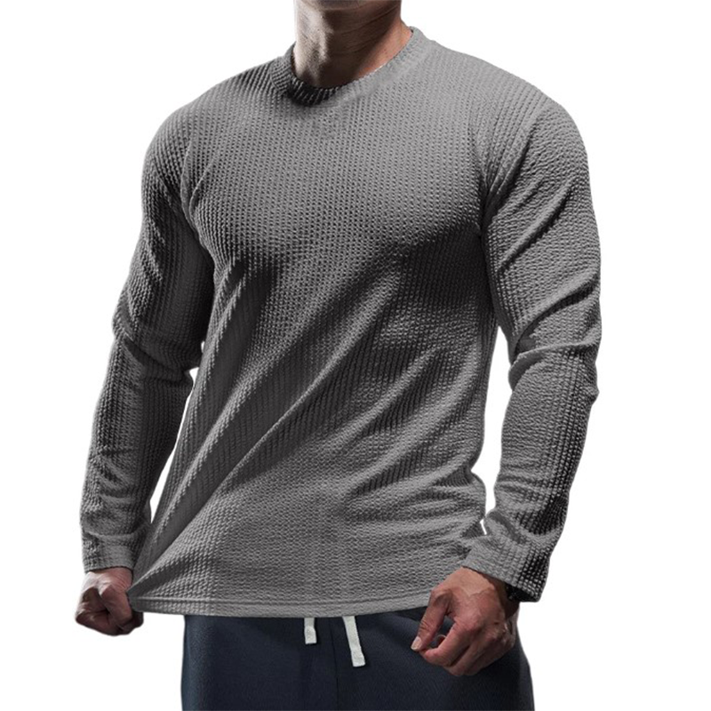 Men's Lightweight Waffle Elastic Long Sleeve T-Shirt MTA3070G6P