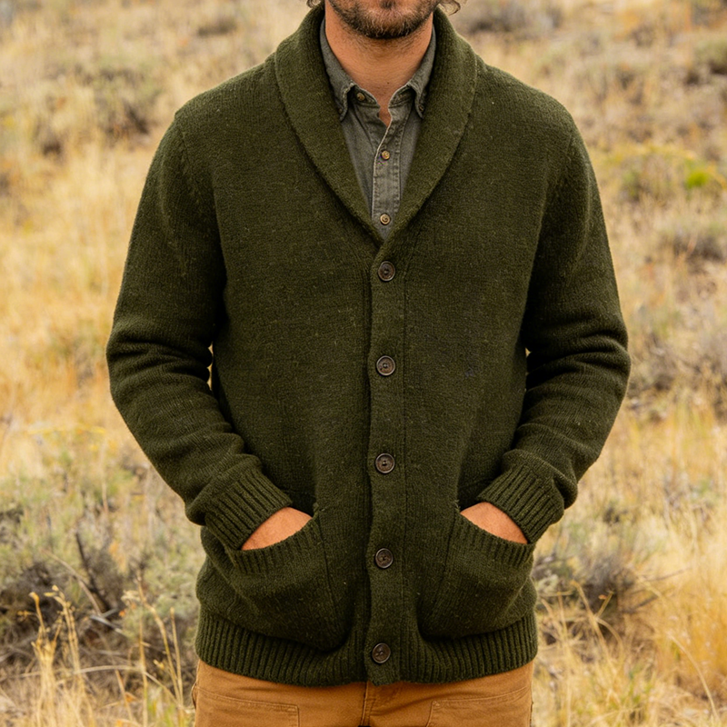 Men's Retro Casual Knitted Sweater Button Cardigan MTA1287L4TO