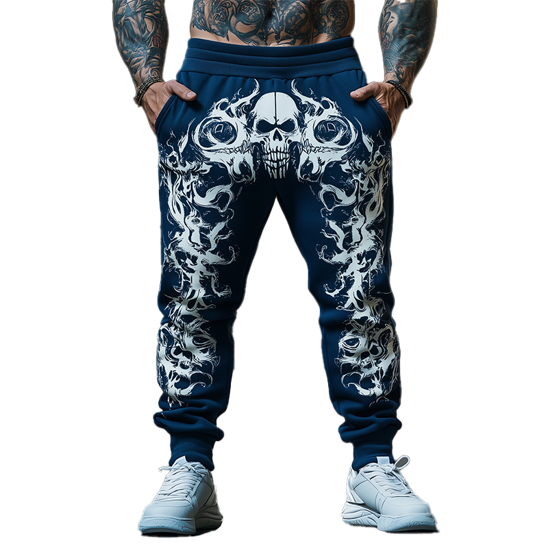 Men's Summer Fashion Printed Cotton Blended Casual Pants MTA2462F9P