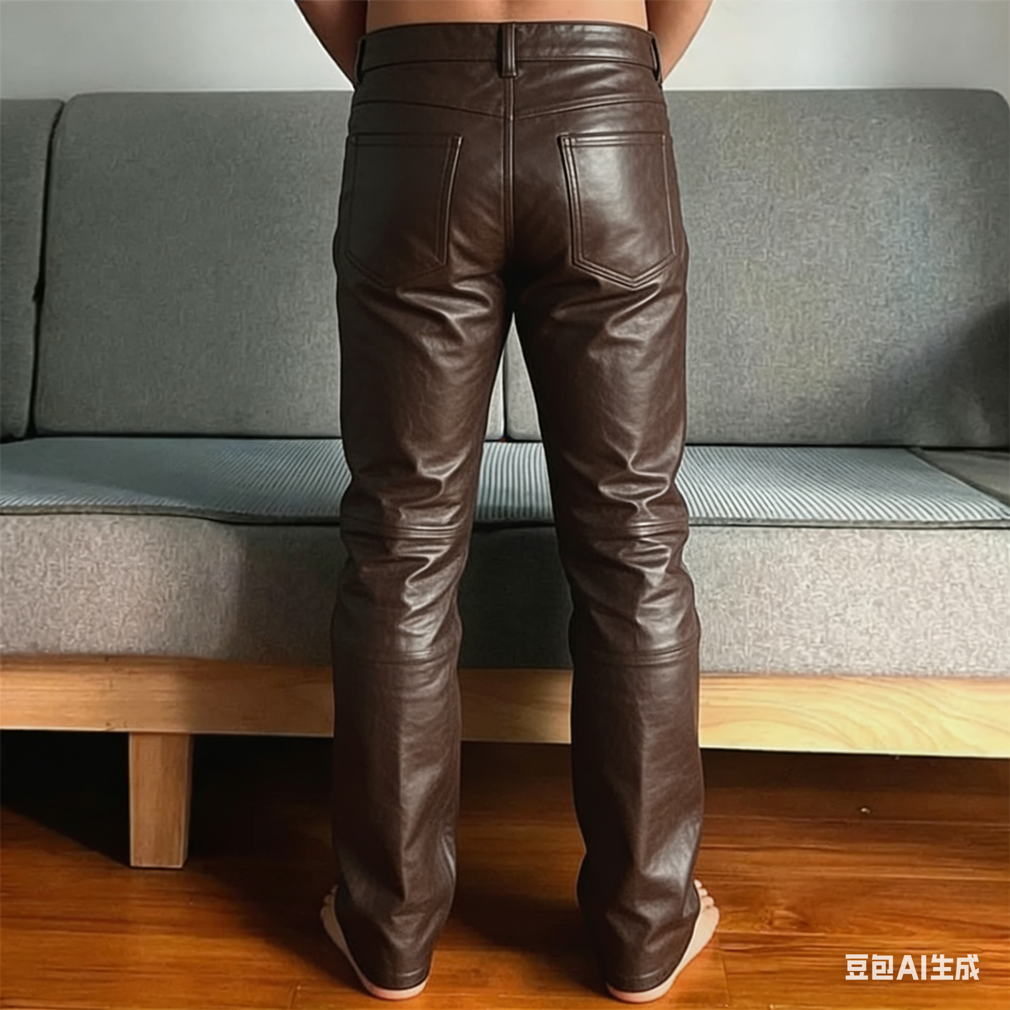 Men's Retro Casual PU Leather Pants MTA2940K1TO