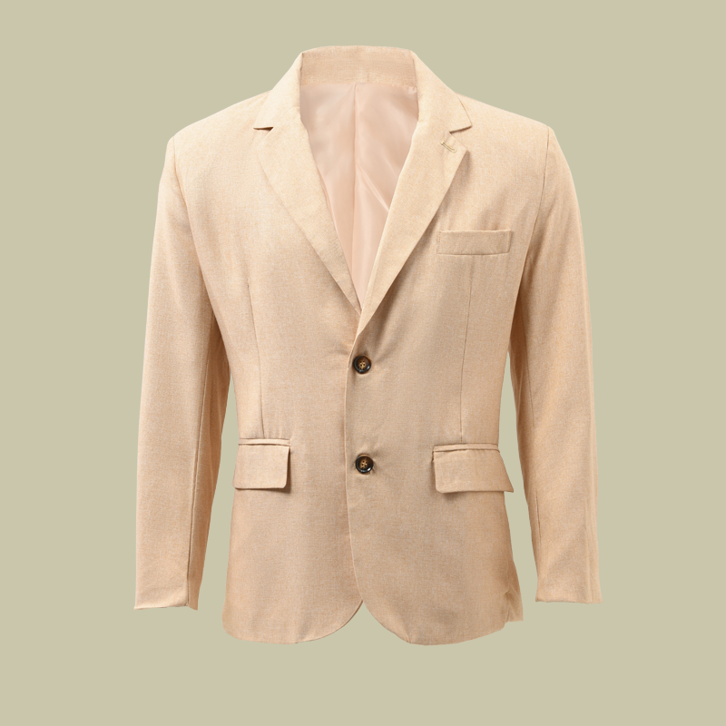 Blazer casual da uomo con risvolto a tacca e due bottoni 47644865Z