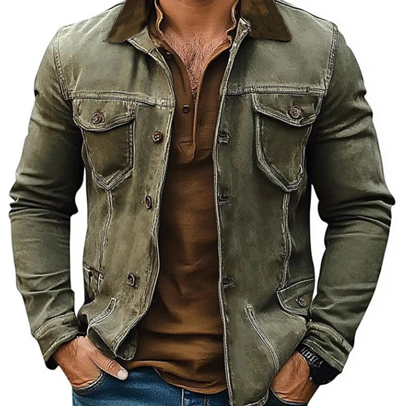 Veste en jean vieilli pour homme 82240840U