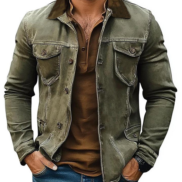 Men's Distressed Denim Jacket 82240840U