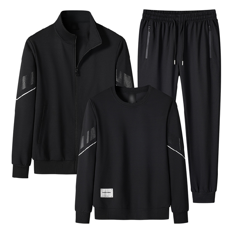 Men's Outdoor Leisure Sweatshirt Hoodie Pants Three-piece Set 65136818F