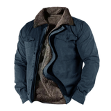 Men's Casual Thick Lapel Zipper Loose Jacket 59910313M