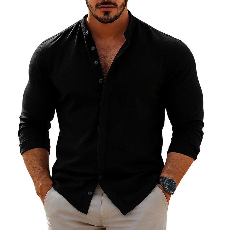 Men's Casual Loose Long Sleeve Shirt MTA2480G7X