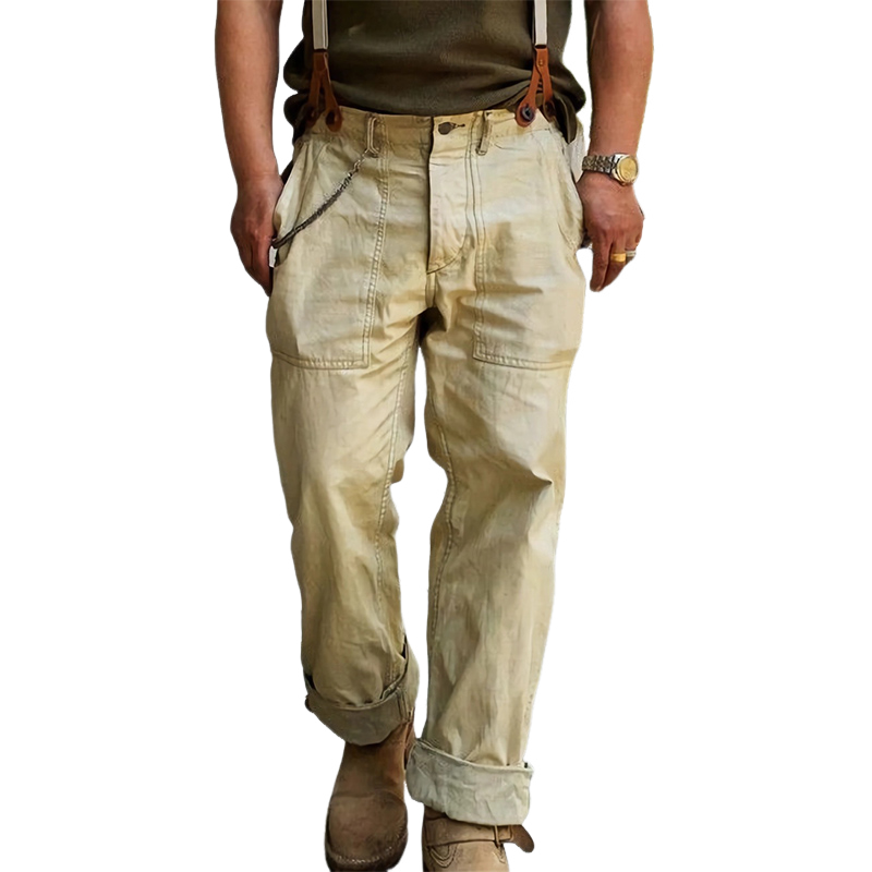 Vintage Khaki Cargo-bukser for menn 66403328U