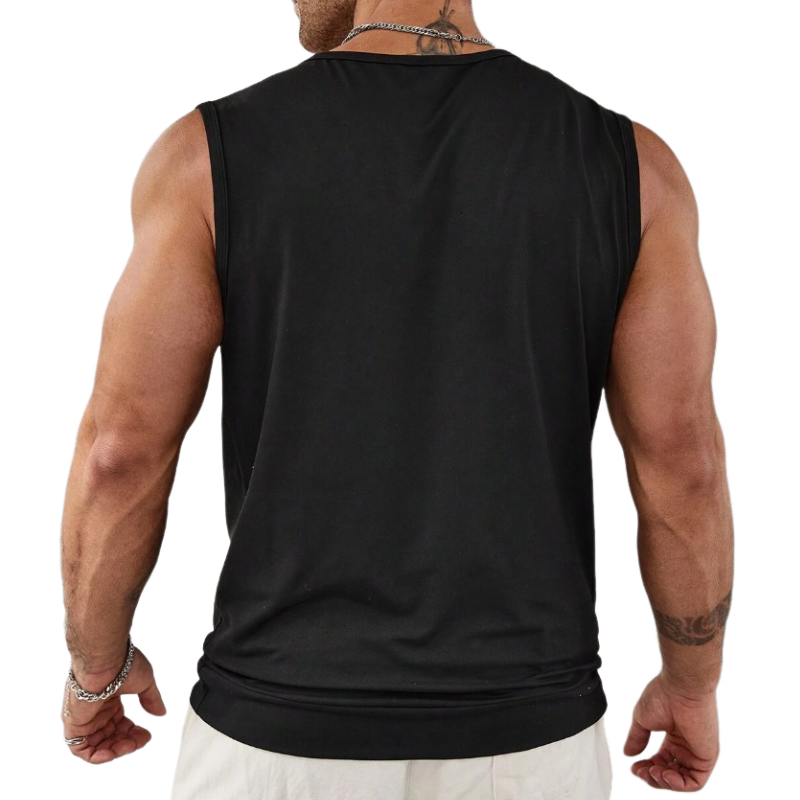 Men's Fashionable Casual V-Neck Cotton Blend Tank Top 82164226F