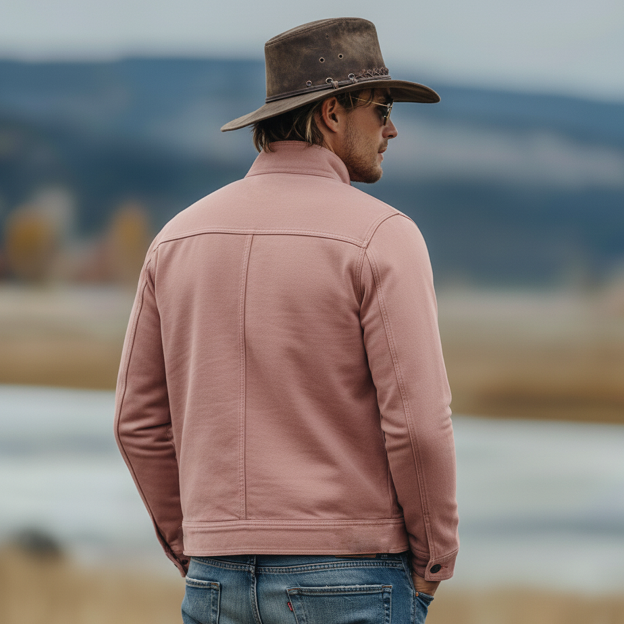 Men's Classic Casual Stand-collar Washed Cotton Blend Jacket MTA1912L8K