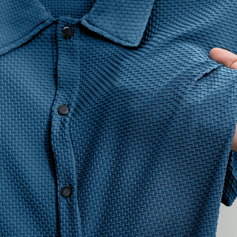 Men's Casual Textured Short Sleeve Shirt MTA0944E1X