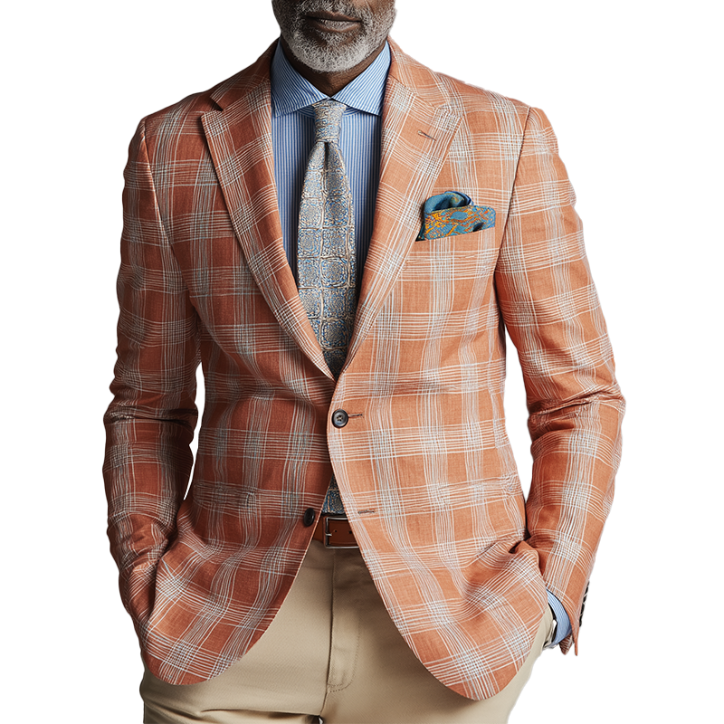 Men's Vintage Check Print Wedding Suit MTA1514H9P