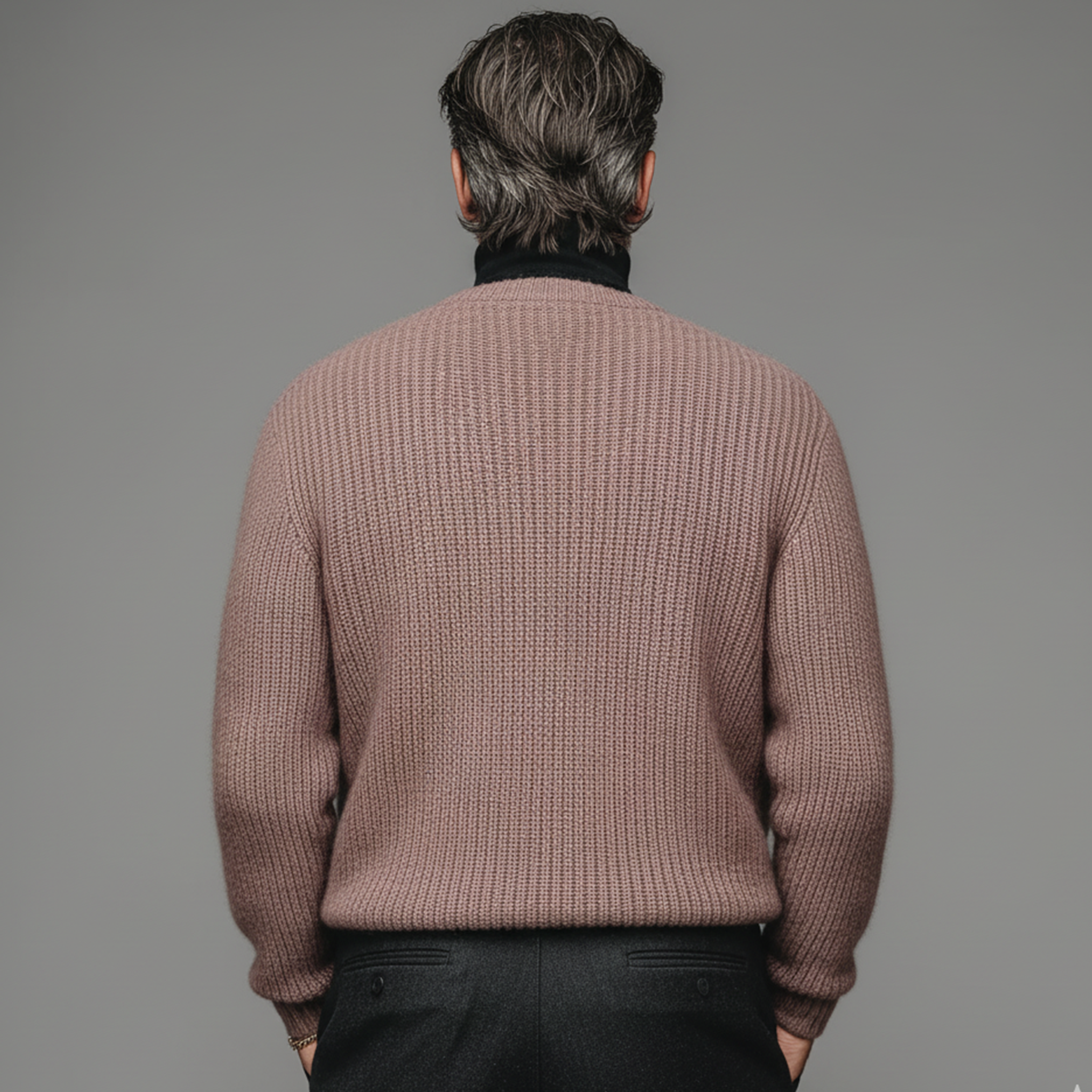 Men's Classic Casual Henley Pocket Pink Sweater MTA2605I6K