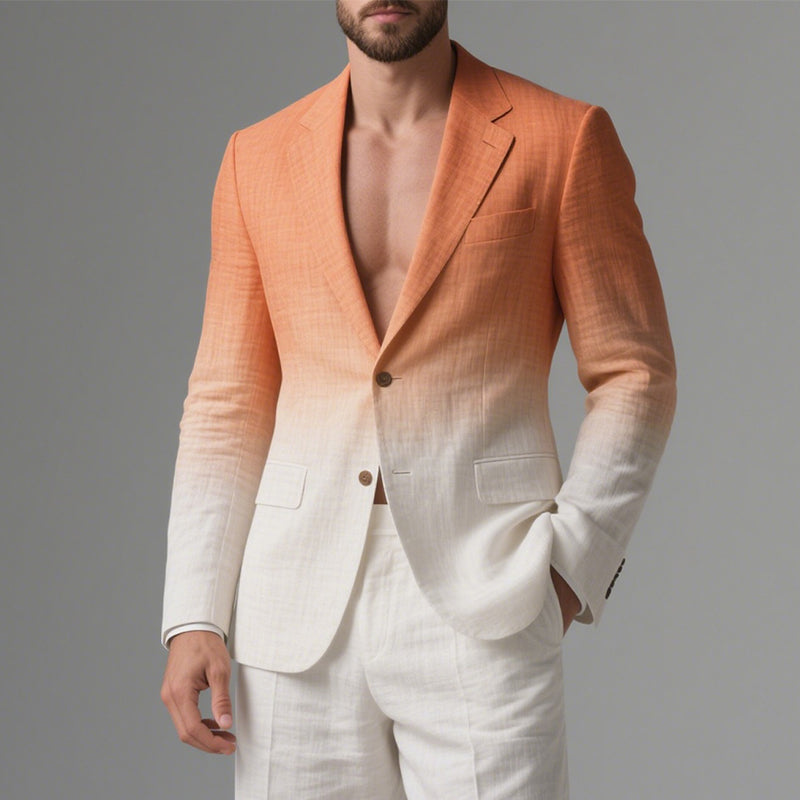 Men's Gradient Printed Casual Blazer MTA2907D2X