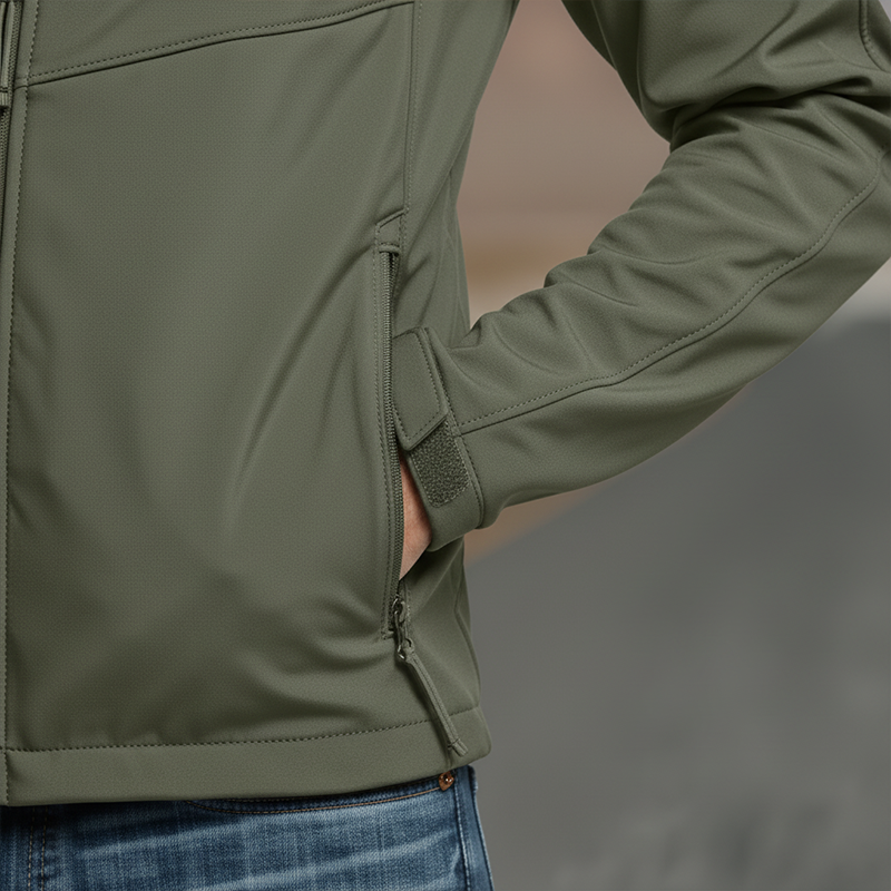 Men's Autumn And Winter Fashion Simple Polyester Blend Windproof Jacket MTA2355I1P