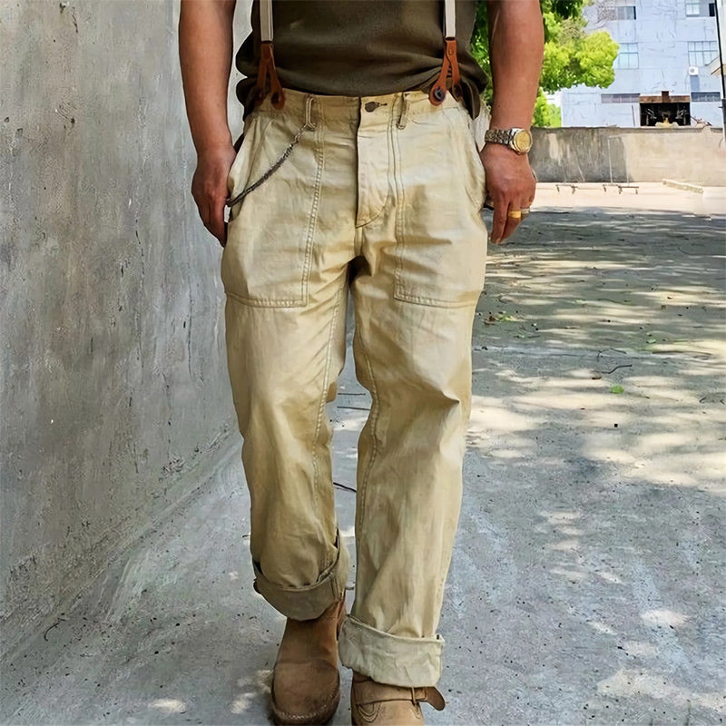 Vintage Khaki Cargo-bukser for menn 66403328U