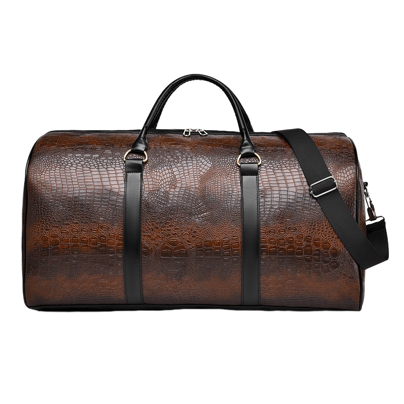 Men's Fashion All-match Crocodile Leather Commuter Travel Gym Bag 56915503F