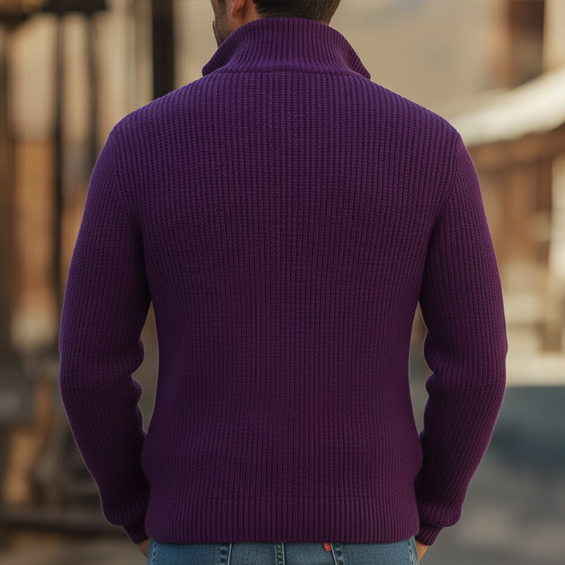 Men's Winter Retro Cotton Yarn Knitted Button Cardigan MTA1728L4P