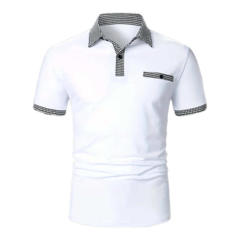 Herren Poloshirt mit Knopfleiste, Colorblock, kurzärmelig, 86428180X