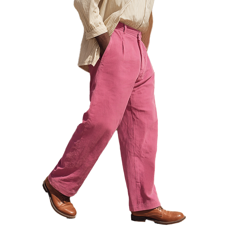 Men's Winter Fashion Solid Color Corduroy Casual Trousers MTA0210I3P