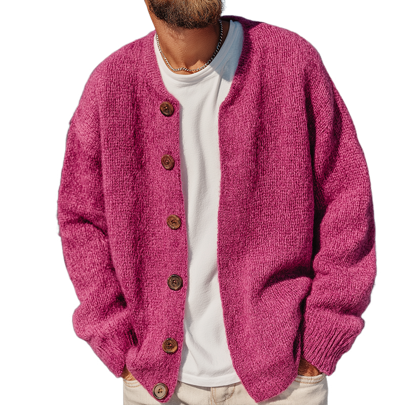 Men's Retro Casual Knitted Button-Up Cardigan MTA1027K3TO