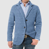 Men's Single Breasted Suit Collar Knit Jacket 37806554X