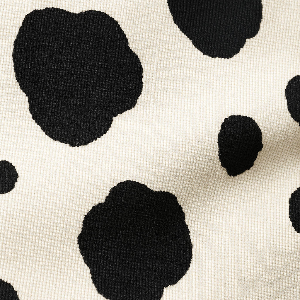 Men's Summer Fashion Cow Print Cotton And Linen Long Sleeve Shirt MTA0192G2P