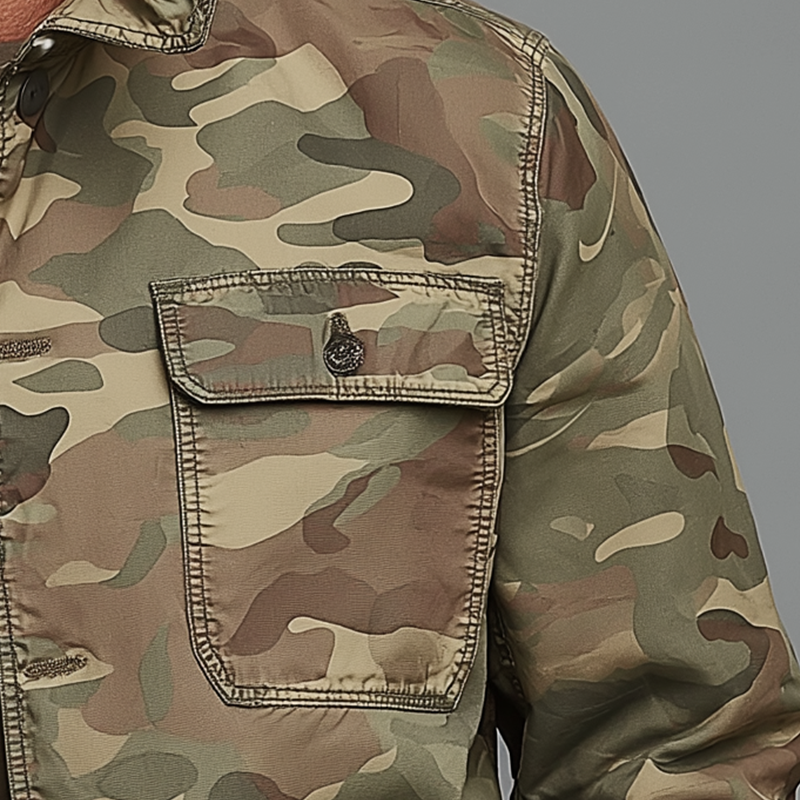 Men's Vintage Washed Camouflage Jacket MTA0555H1P