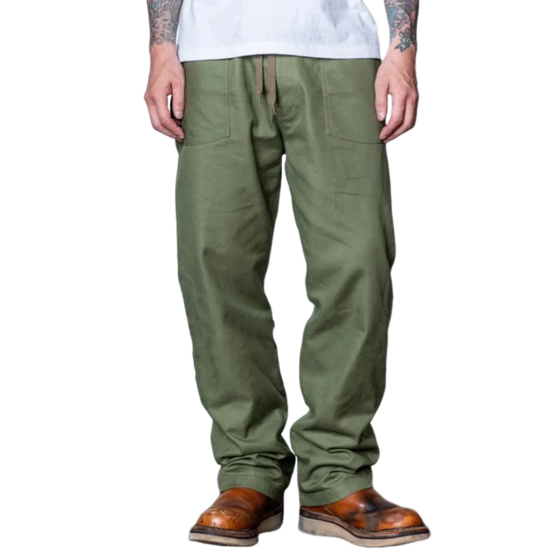 Men's Fashion Solid Straight Multi-pocket Cargo Pants 09432555Z