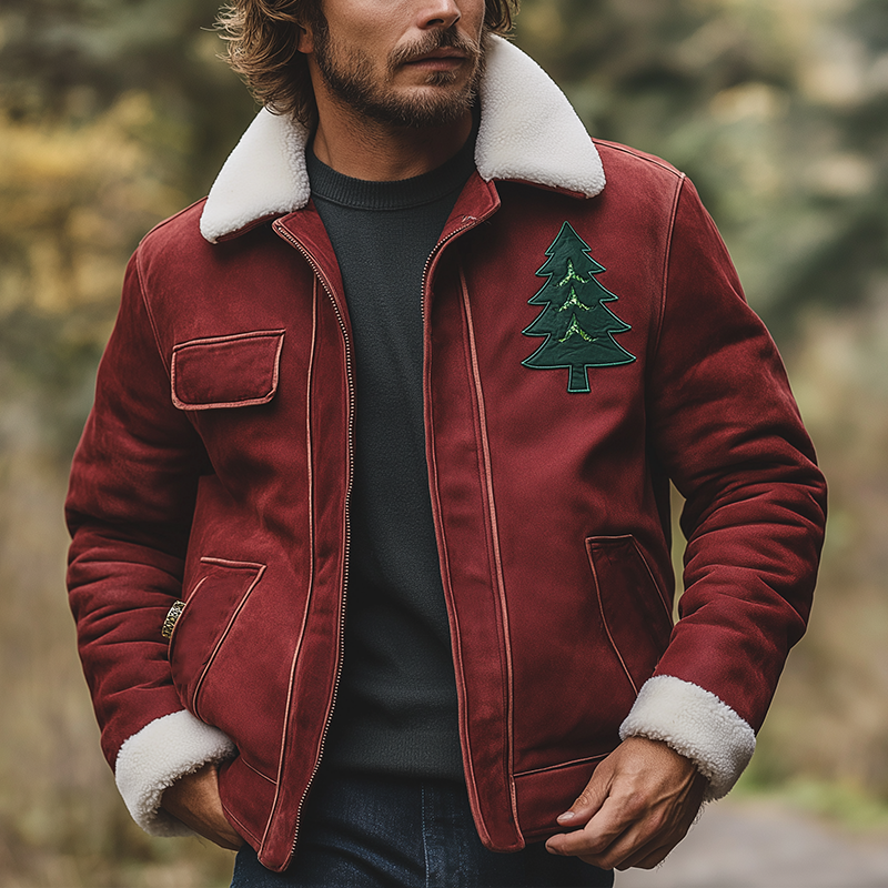 Men's Winter Retro Faux Suede Collar Zipper Jacket MTA1711K0P