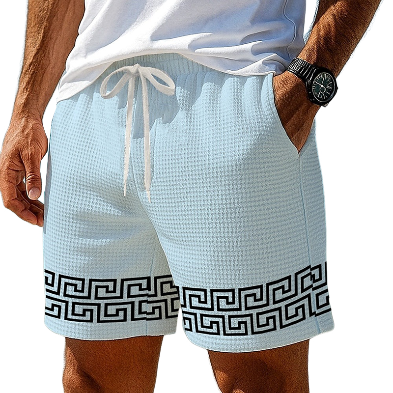 Men's Waffle Print Elastic Shorts MTA1503G1X