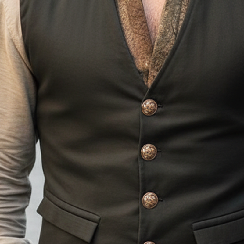Men's Classic Single-breasted V-neck Vest MTA2309I2U