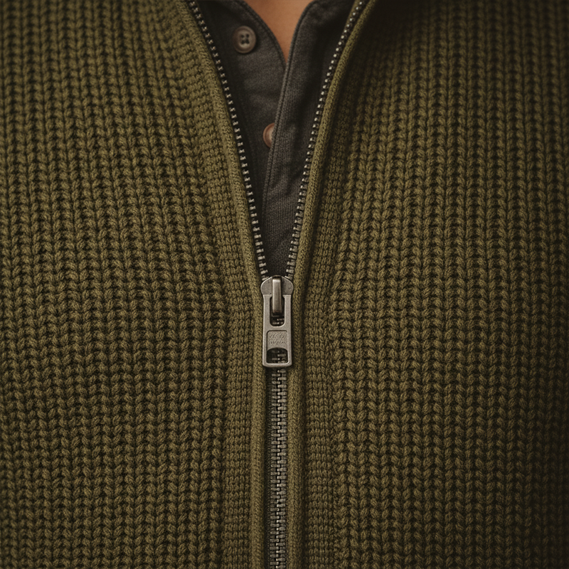 Men's Winter Fashionable Cotton Yarn Knitted Patchwork Cardigan MTA1348J2P