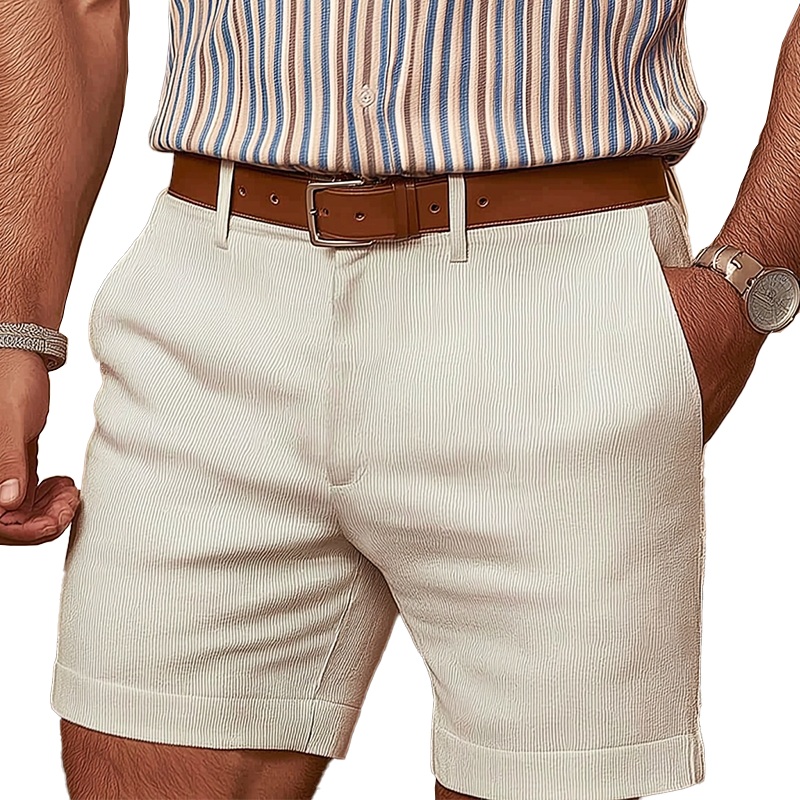 Men's Summer Fashion Striped Textured Casual Shorts MTA2265G7P