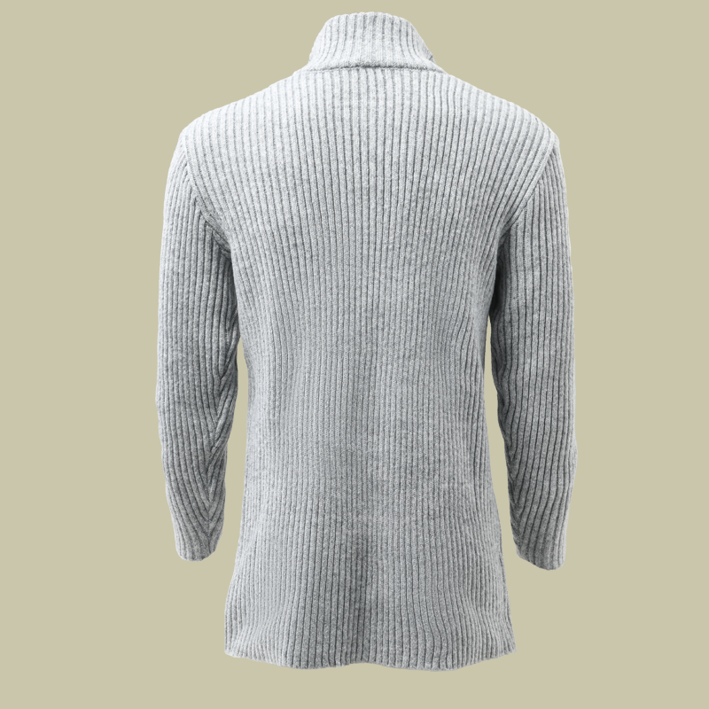 【Spedizione in 24 ore】 Colletto rialzato da uomo a maniche lunghe a righe solide Cardigan in maglia di media lunghezza 70689538Z