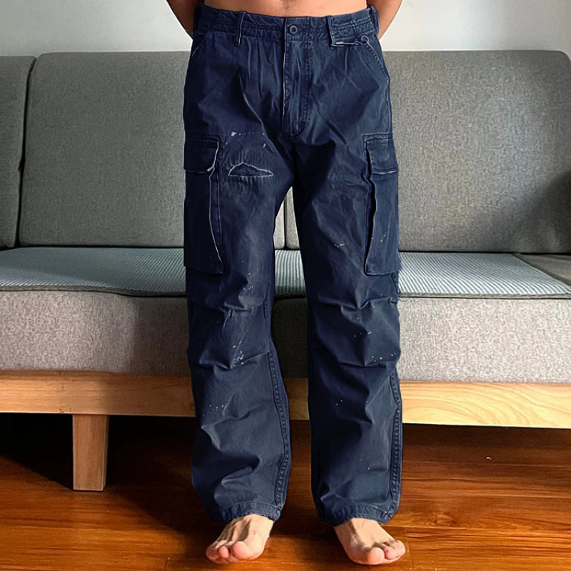 【Spedizione in 24 ore】Pantaloni cargo da paracadutista da uomo larghi e resistenti all'usura 35879567Z