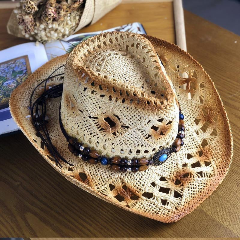 Men's Western Cowboy Casual Wide Brim Sun Hat 20896227U