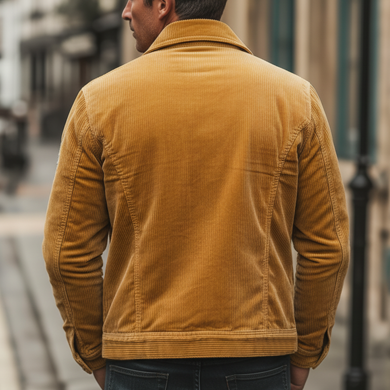 Men's Retro Exquisite Embroidered Corduroy Button Jacket MTA1043L1U