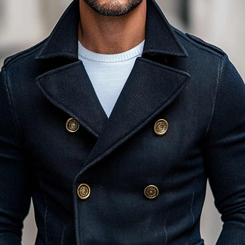 Men's Vintage Western Style Lapel Double Breasted Jacket MTA1188J7X