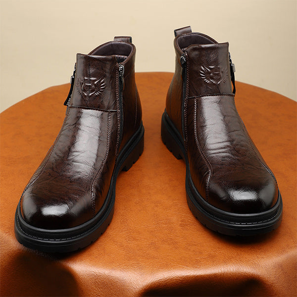 MEN'S ROUND TOE SIDE ZIPPER ANKLE BOOTS MTA1709G6I