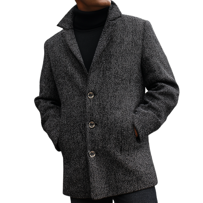 Men's Retro Casual Street Herringbone Lapel Jacket MTA2533H7TO